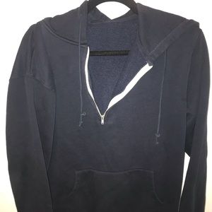 Navy brandy Melville half zip hoodie